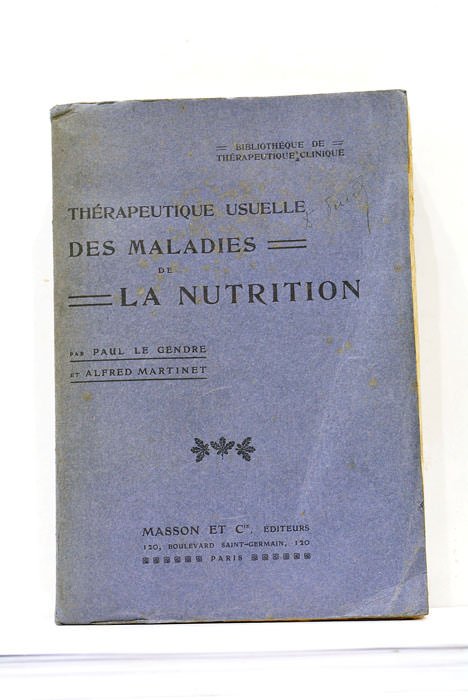 Thérapeutique usuelle des maladies de la nutrition.