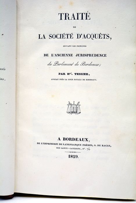 Traité de la Société d'Acquêts, suivant les principes de l'ancienne …