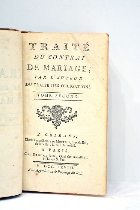 TRAITE du contrat de mariage, par l'auteur du Traité des …