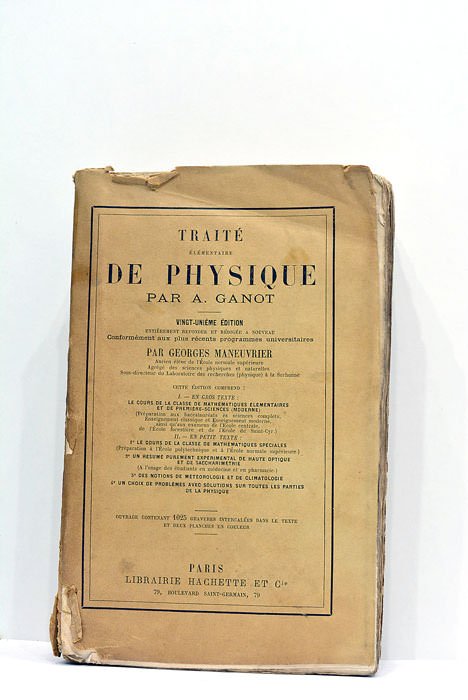 Traité élémentaire de physique. Vingt-unième édition. Entièrement refondue et rédigée …