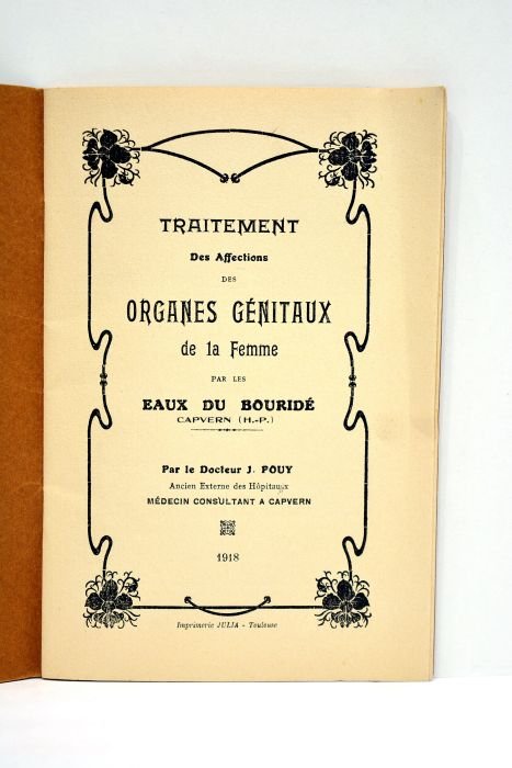 Traitement des affections des organes génitaux de la femme parles …
