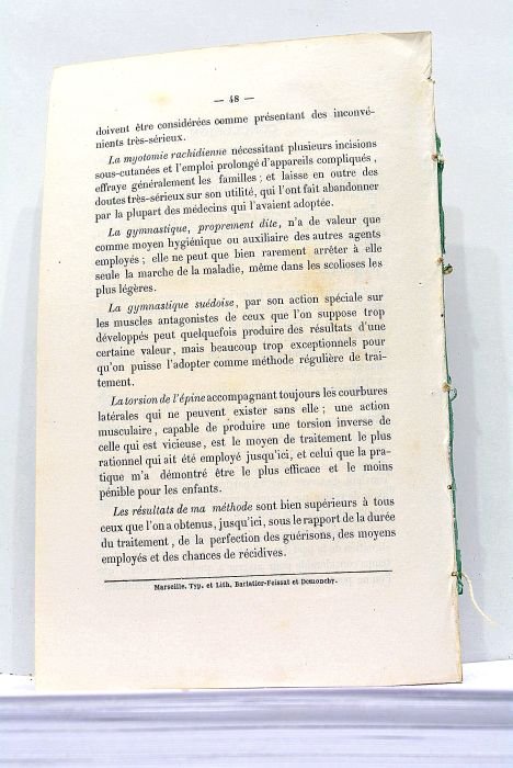 Traitement des Déviations latérales de la Colonne Vertébrale sans moyens …