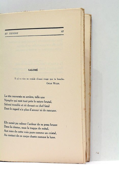 Triste et Tendre. Préface de Jean Royère.