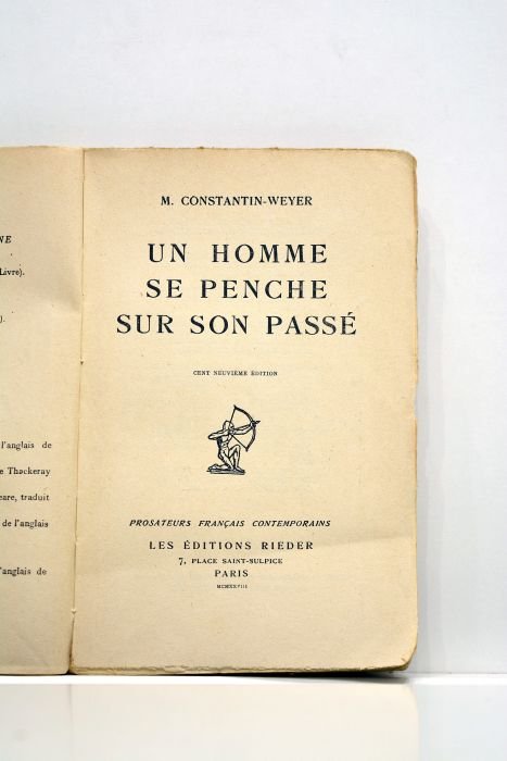 Un homme se penche sur son passé. Cent neuvième édition.