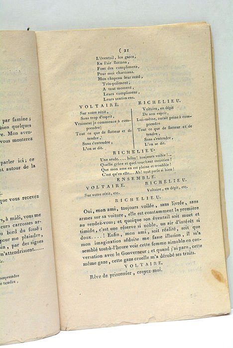 Une soirée de deux prisonniers, ou Voltaire et Richelieu. Comédie, …