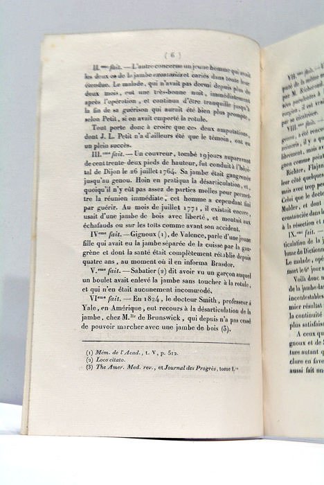 VELPEAU (A. M.). Mémoire sur l'Amputation de la Jambe dans …