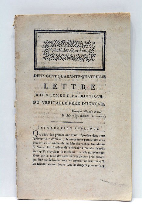 Véritable Duchêne. Lettre bougrement patriotique du véritable Père Duchêne.