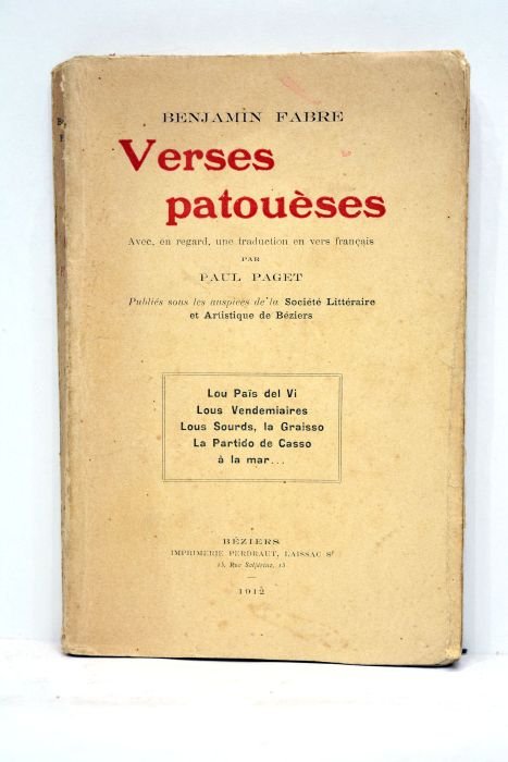 Verses patouèses. Avec, en regard, une traduction en vers français …