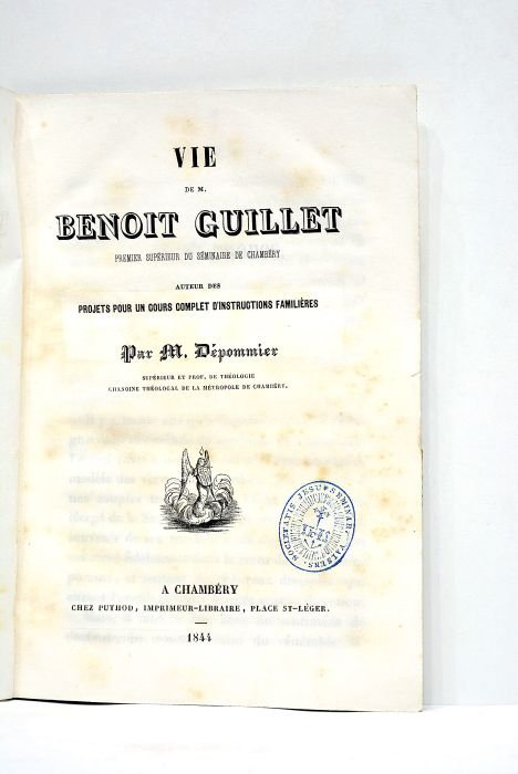 Vie de M. Benoit Guillet.