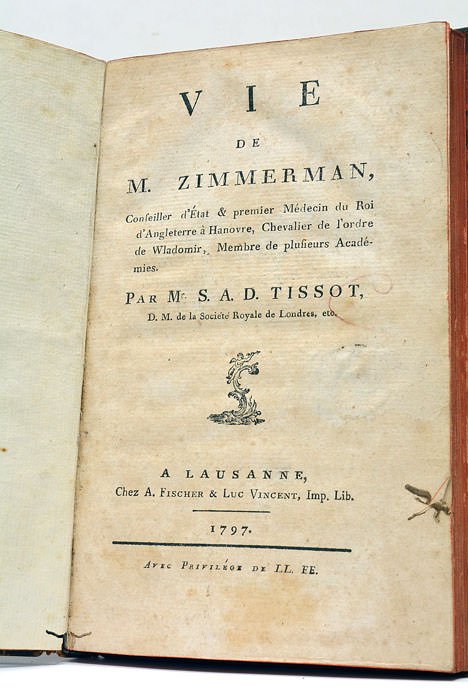 Vie de M. Zimmerman, Conseiller d'Etat et Premier Medecin du …