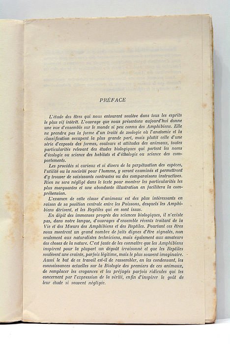 Vie et moeurs des Amphibiens. Classification et répartition - Tailles …