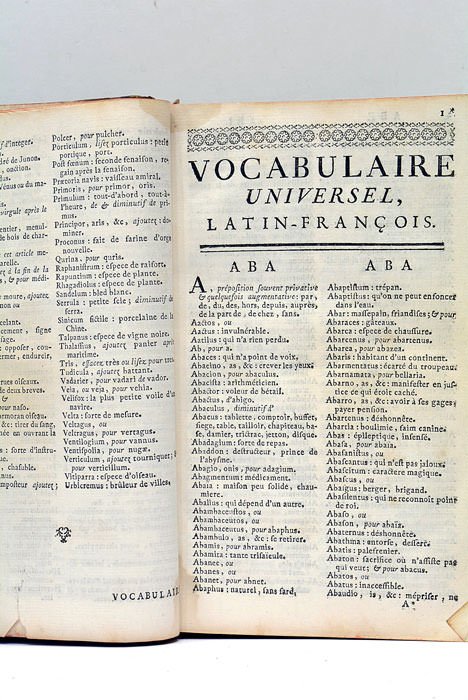 VOCABULAIRE UNIVERSEL LATIN-FRANÇOIS, contenant les mots de la latinité des …
