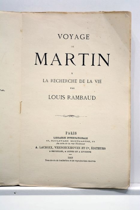 Voyage de Martin à la recherche de la vie.