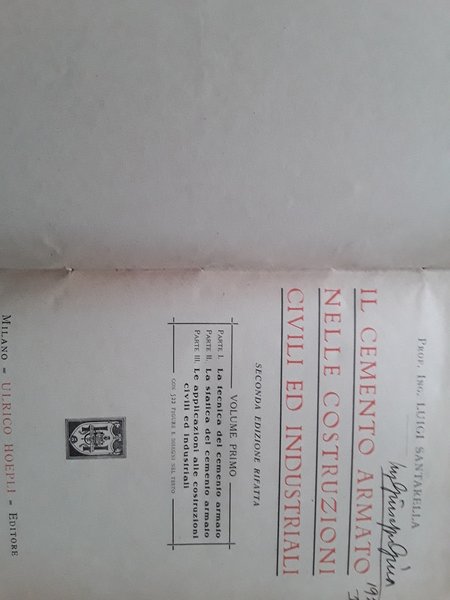 IL CEMENTO ARMATO NELLE COSTRUZIONI CIVILI E INDUSTRIALI 2 VOLUMI …