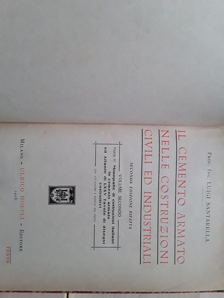 IL CEMENTO ARMATO NELLE COSTRUZIONI CIVILI E INDUSTRIALI 2 VOLUMI …