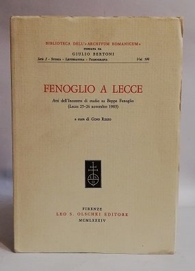 FENOGLIO A LECCE. ATTI DELL'INCONTRO DI STUDIO SU BEPPE FENOGLIO …