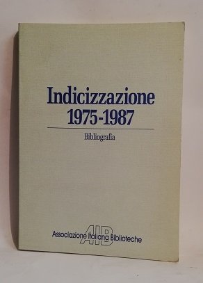 INDICIZZAZIONE 1975 - 1987.