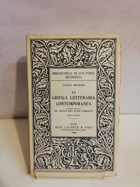 LA CRITICA LETTERARIA CONTEMPORANEA.