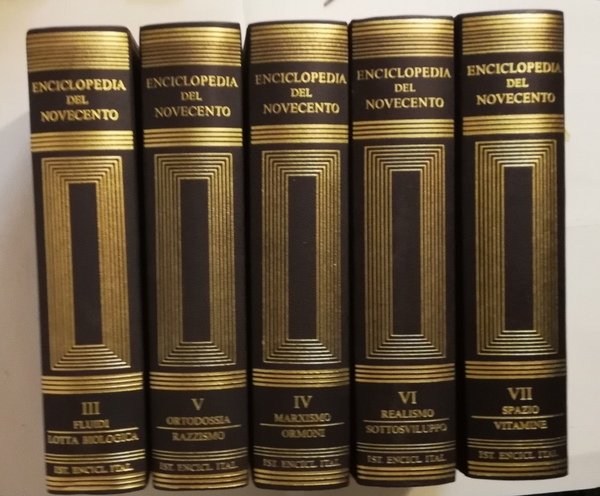 ENCICLOPEDIA DEL NOVECENTO VOLUMI III, IV, V, VI, VII