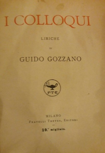 I COLLOQUI. LIRICHE.