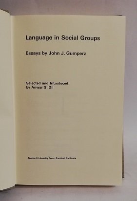 LANGUAGE IN SOCIAL GROUPS.