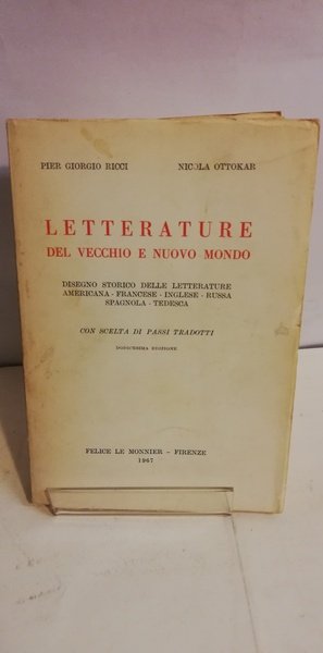 LETTERATURE DEL VECCHIO E NUOVO MONDO.