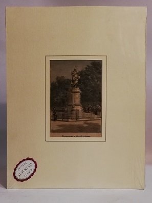 MONUMENTO A NICCOLO ALUNNO. STAMPA ANTICA AUTENTICA.