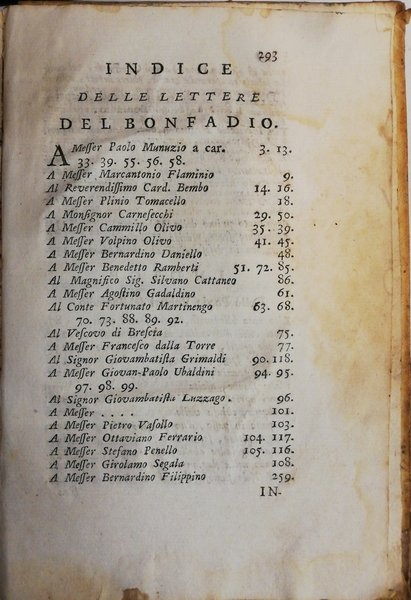 OPERE VOLGARI E LATINE DI JACOPO BONFADIO.