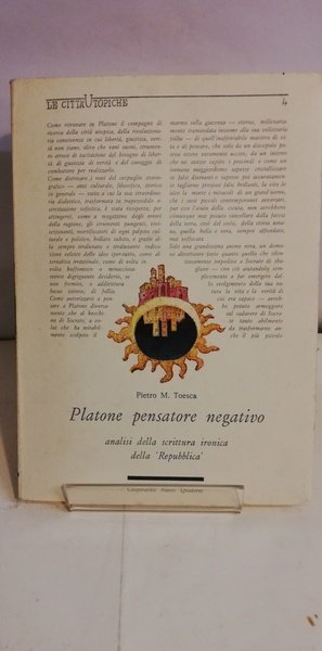 PLATONE PENSATORE NEGATIVO