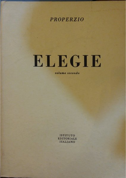 ELEGIE. VOLUME SECONDO.