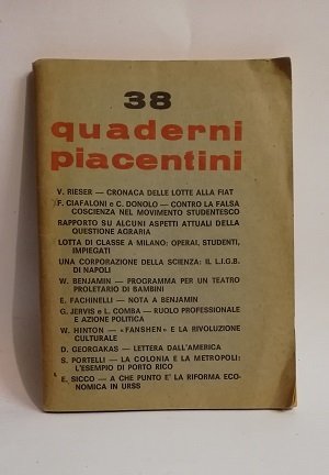 QUADERNI PIACENTINI N. 38.