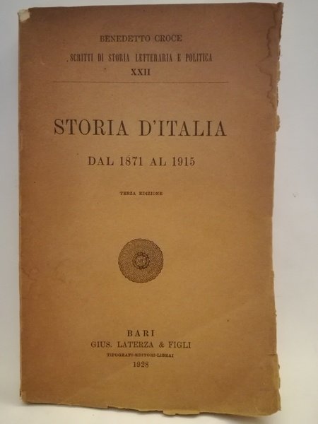 STORIA D'ITALIA DAL 1871 AL 1915.