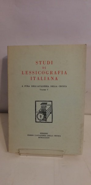STUDI DI LESSICOGRAFIA ITALIANA