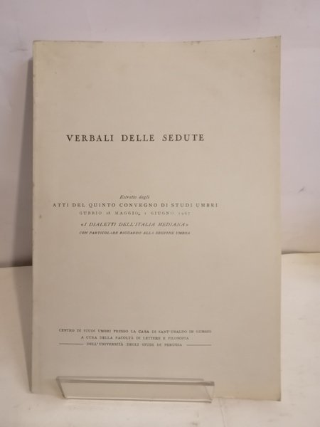 VERBALI DELLE SEDUTE.