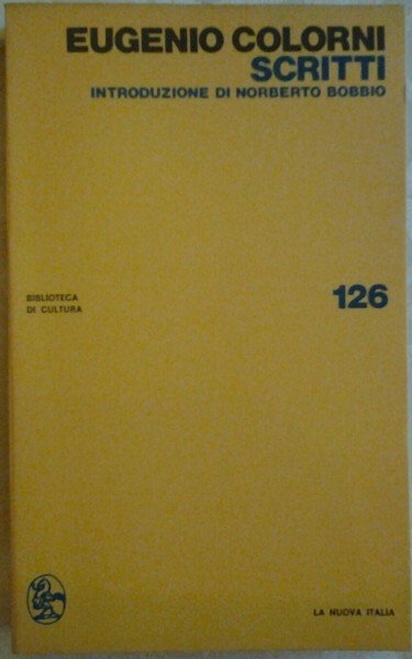 SCRITTI. - Introduzione di Norberto Bobbio.