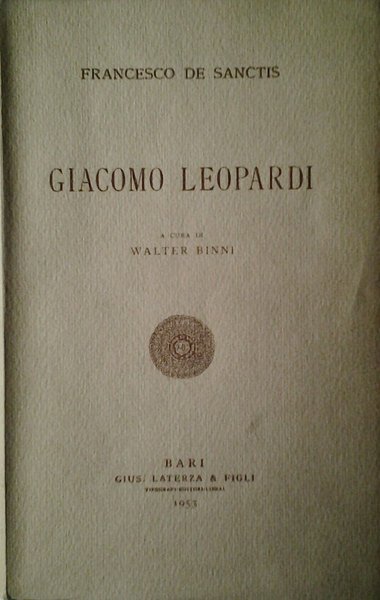 LA LETTERATURA ITALIANA NEL SECOLO XIX. VOLUME I. ALESSANDRO MANZONI.