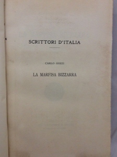 LA MARFISA BIZZARRA. - A cura di C. Ortiz.