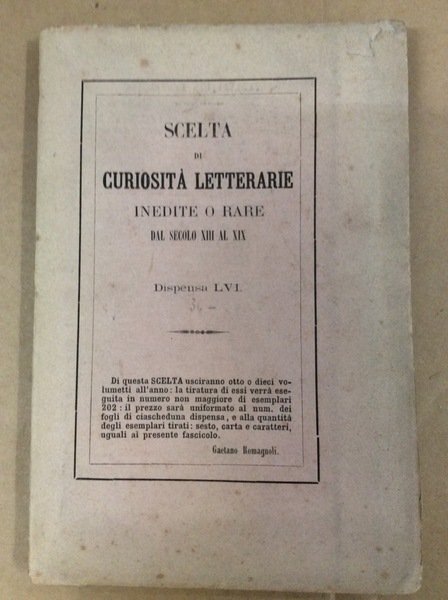 GIACOPPO. NOVELLA. - E la Ginevra, novella incominciata. Con facsimile. Scelta di curiosita' letterarie inedite o rare - n. 56.