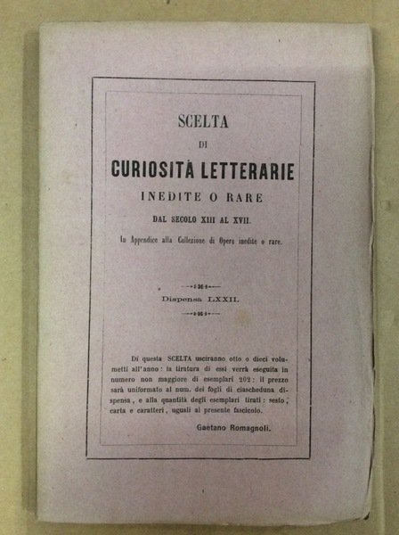 UBBIE, CIANCIONI E CIARPE DEL SECOLO XIV. - Scelta di …