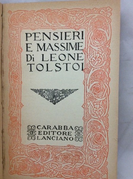 PENSIERI E MASSIME.