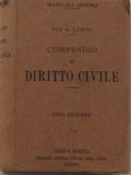 COMPENDIO DI DIRITTO CIVILE. - Nona edizione.