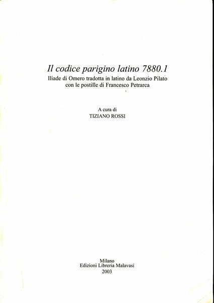 IL CODICE PARIGINO LATINO 78801. ILIADE DI OMERO TRADOTTA IN …