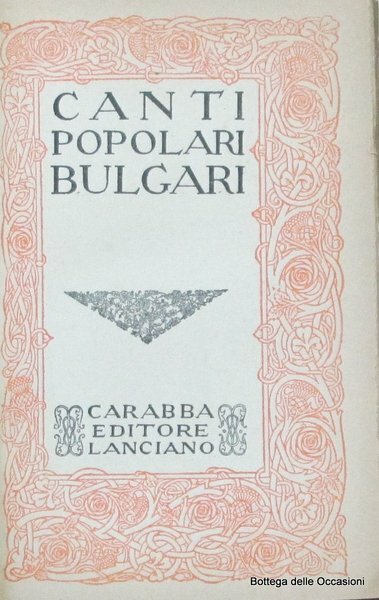 CANTI POPOLARI BULGARI.