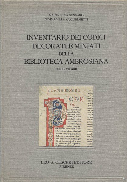 INVENTARIO DEI CODICI DECORATI E MINIATI (SECC. VII-XIII) DELLA BIBLIOTECA …