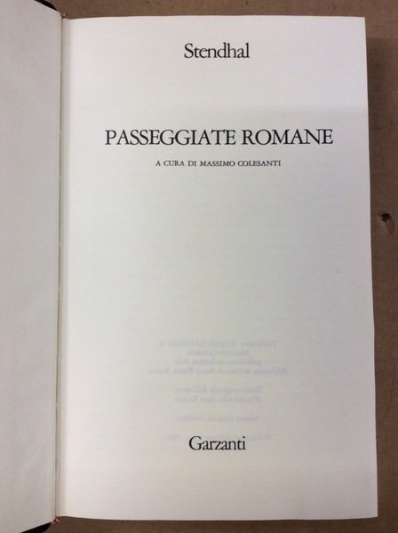 PASSEGGIATE ROMANE.
