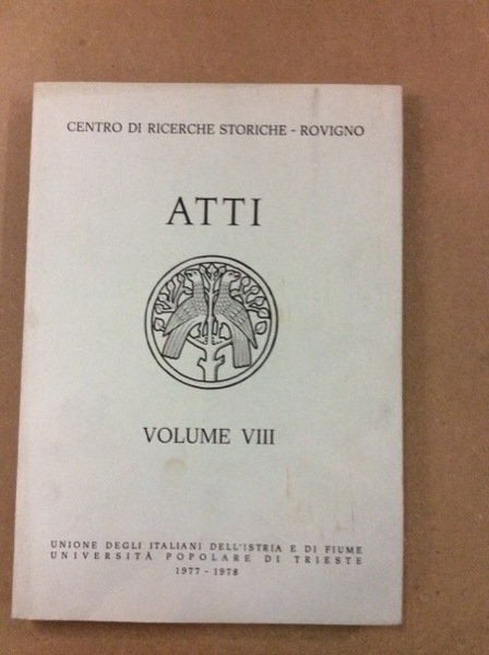ATTI. VOLUME VIII (8).