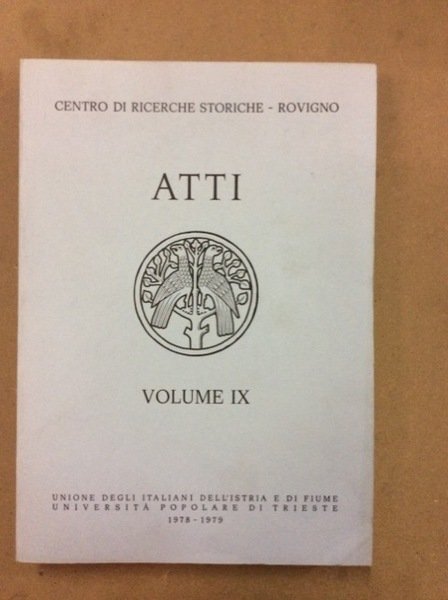 ATTI. VOLUME IX (9).