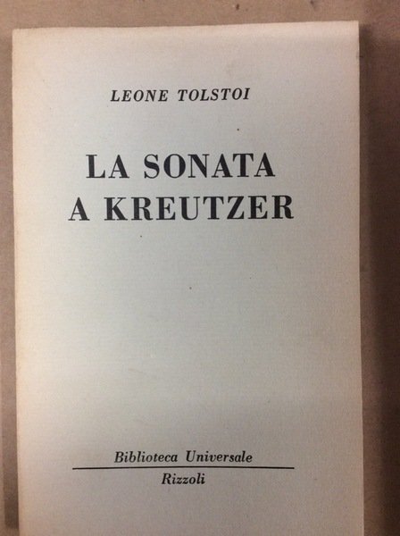 LA SONATA A KREUTZER.