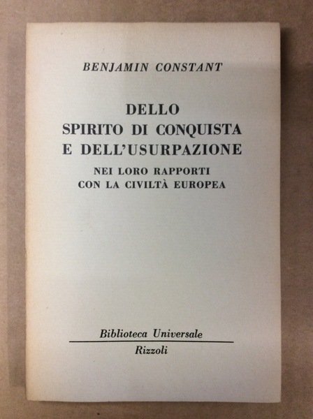 DELLO SPIRITO DI CONQUISTA E DELL'USURPAZIONE.