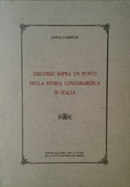 DISCORSO SOPRA UN PUNTO DELLA STORIA LONGOBARDICA IN ITALIA.